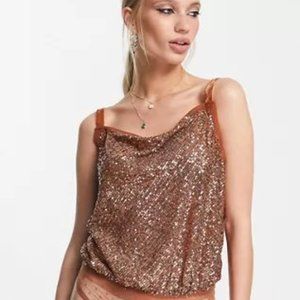 FREE PEOPLE Movement  Shimmer and Shine Thong Bodysuit